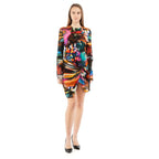 Mehrfarbiges Freizeitkleid aus Viskose