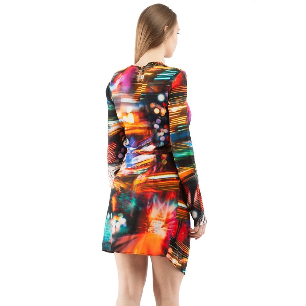 Mehrfarbiges Freizeitkleid aus Viskose