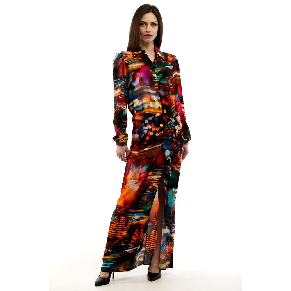 Mehrfarbiges Freizeitkleid aus Viskose