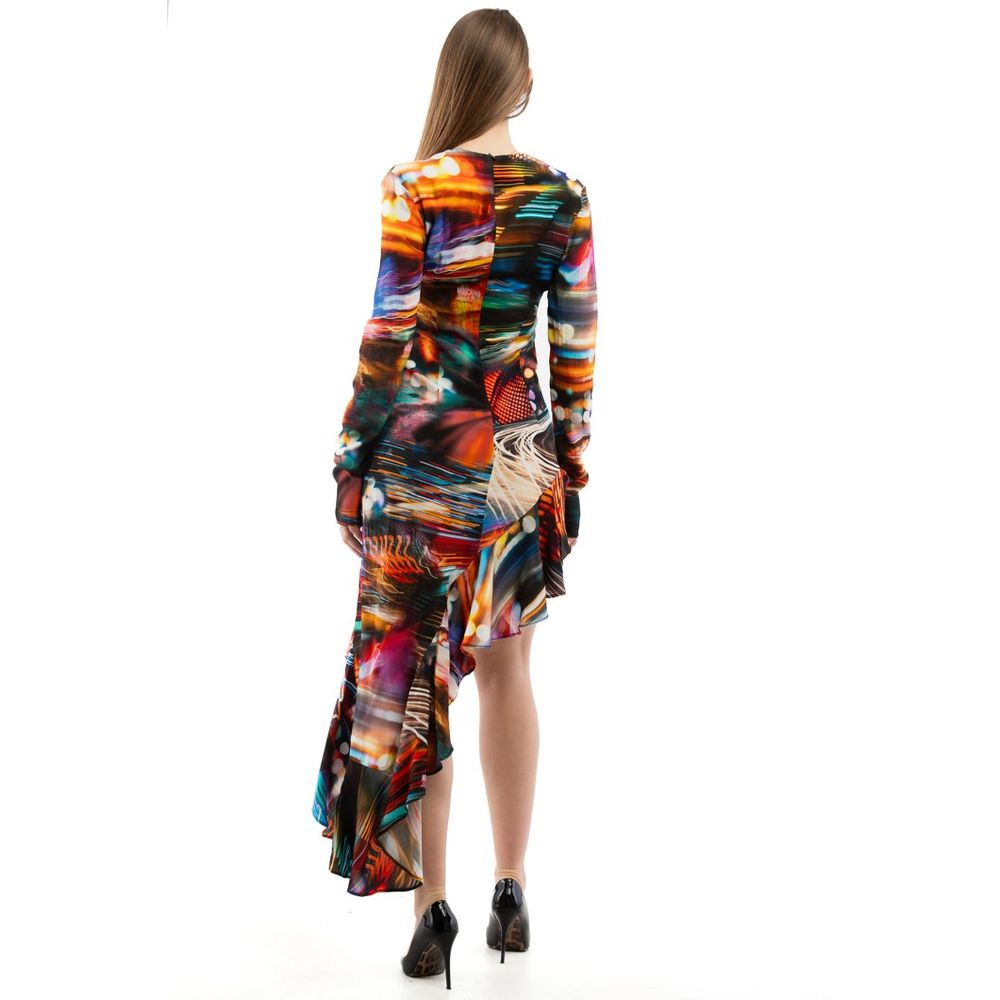 Mehrfarbiges Freizeitkleid aus Viskose