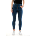 Mehrfarbige Baumwolljeans mit hoher Taille