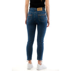 Mehrfarbige Baumwolljeans mit hoher Taille