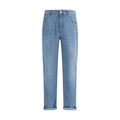 Blaue Baumwolljeans im Relaxed Fit
