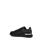 Schwarze Bos Taurus Kalbsleder Low-Top-Sneaker