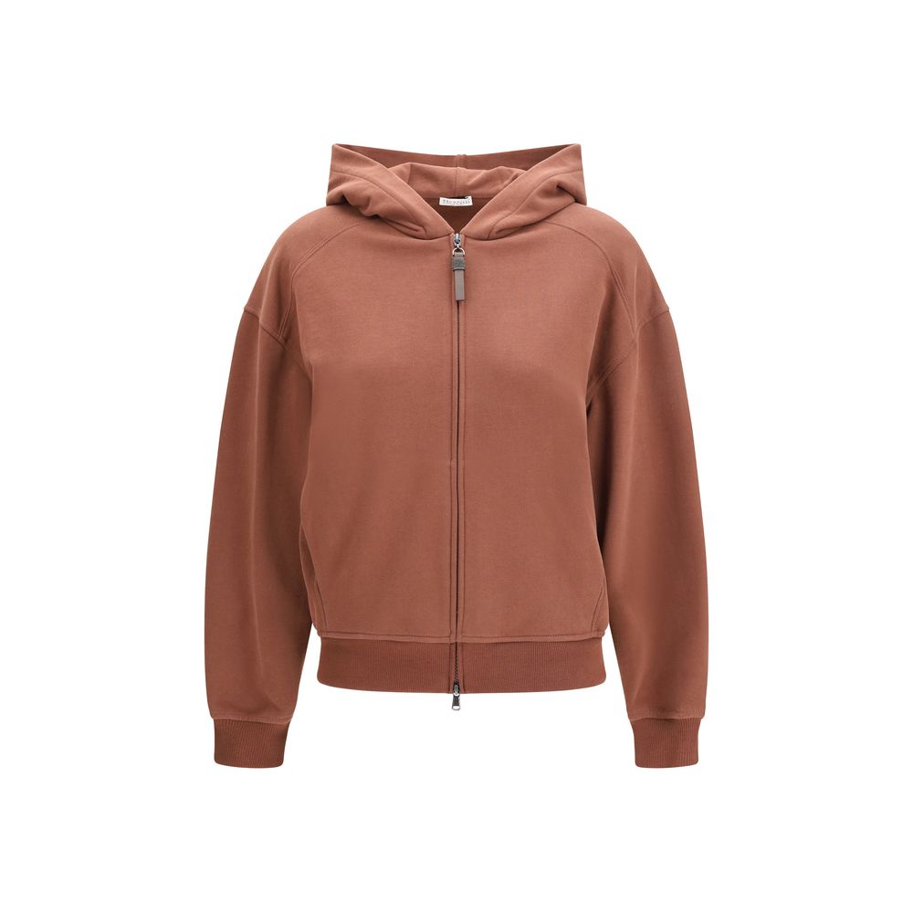 Brauner Baumwoll-Sweatshirt
