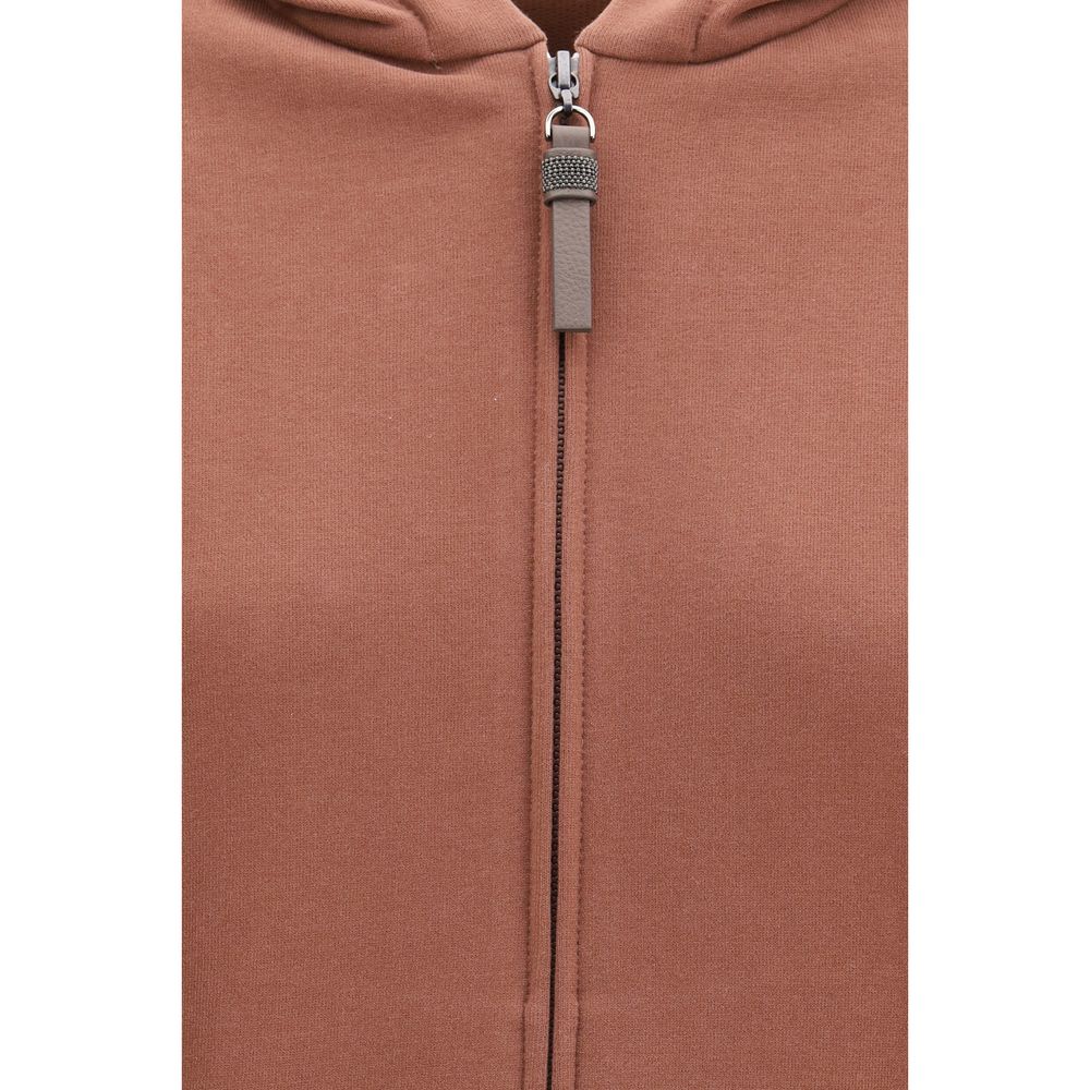 Brauner Baumwoll-Sweatshirt