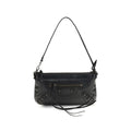 Schwarze Lammleder Schultertasche Ovis Aries Aries