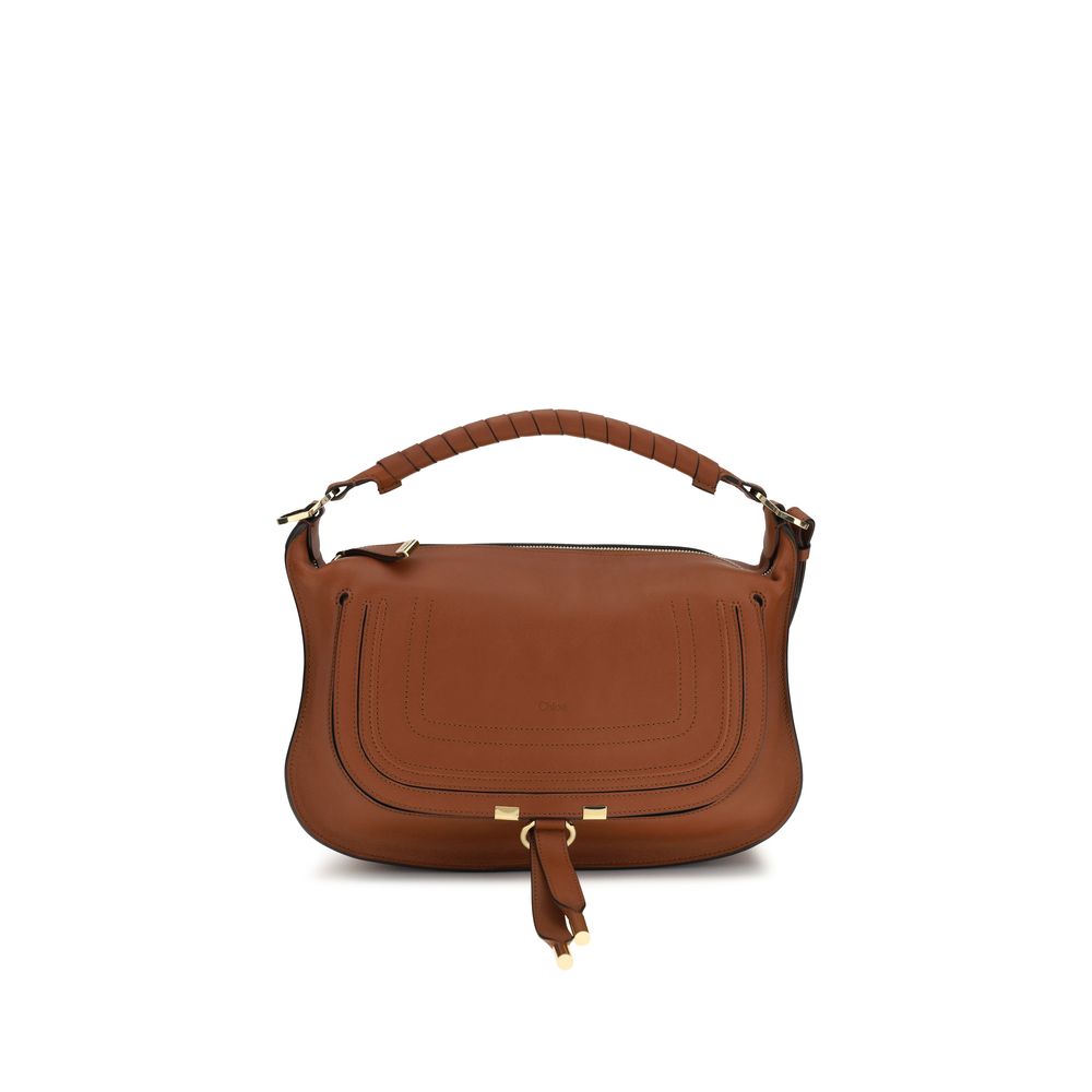Braune Kalbsleder Bos Taurus Schultertasche