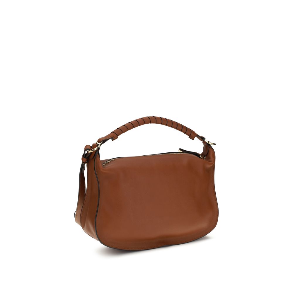 Braune Kalbsleder Bos Taurus Schultertasche