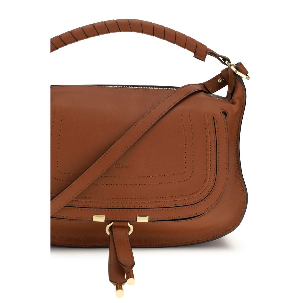 Braune Kalbsleder Bos Taurus Schultertasche