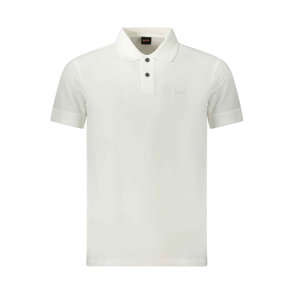 Bianco Baumwoll-Herrenpoloshirt