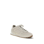 Beige Calf Leather Bos Taurus Low Top Sneakers