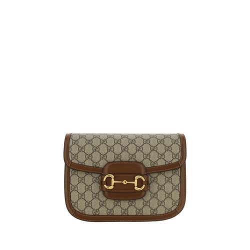 Beige Cotton Shoulder Bag Gucci