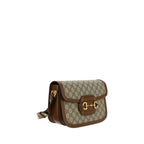 Beige Cotton Shoulder Bag