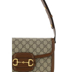 Beige Cotton Shoulder Bag