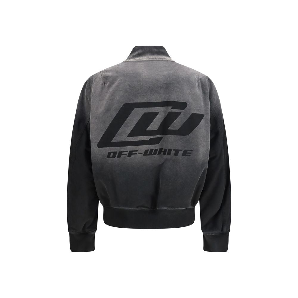 Schwarze Baumwolljacke in voller Länge
