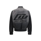 Schwarze Baumwolljacke in voller Länge