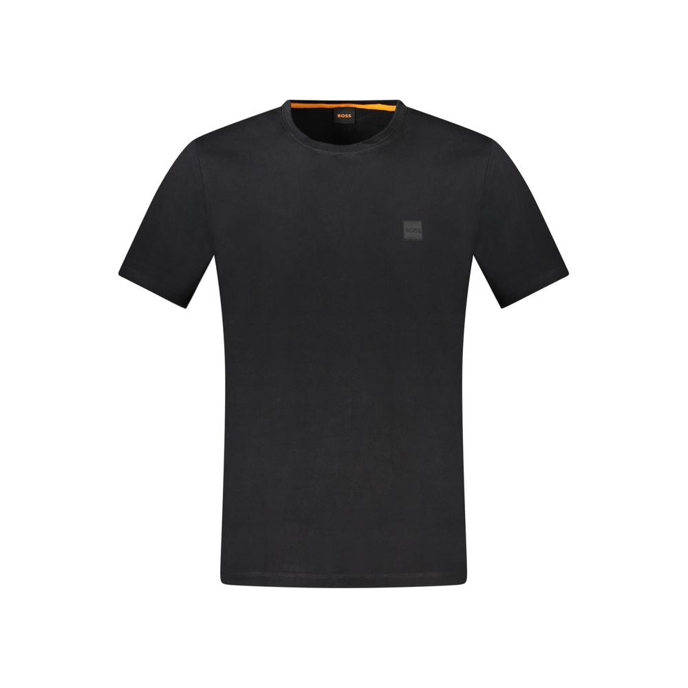Schwarzes Baumwoll-T-Shirt für Herren