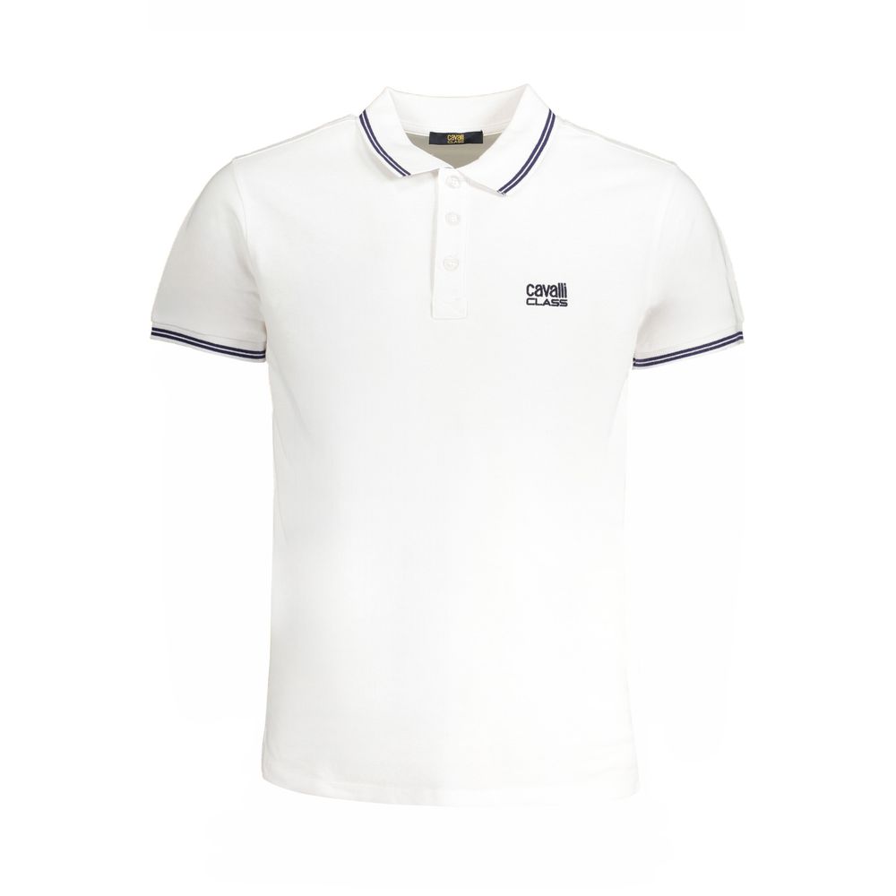 Bianco Baumwoll-Herrenpoloshirt