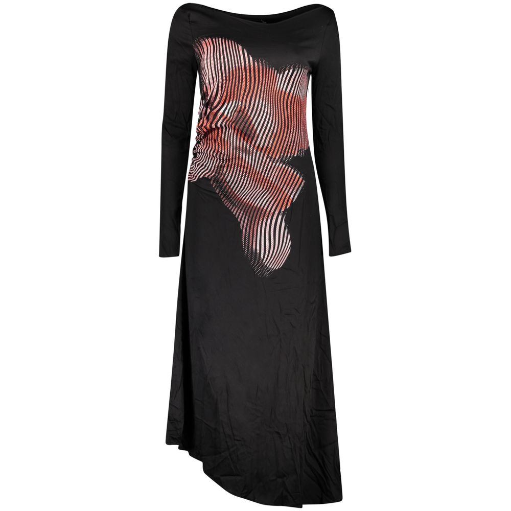 Schwarzes Damenkleid aus Viskose