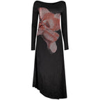 Schwarzes Damenkleid aus Viskose