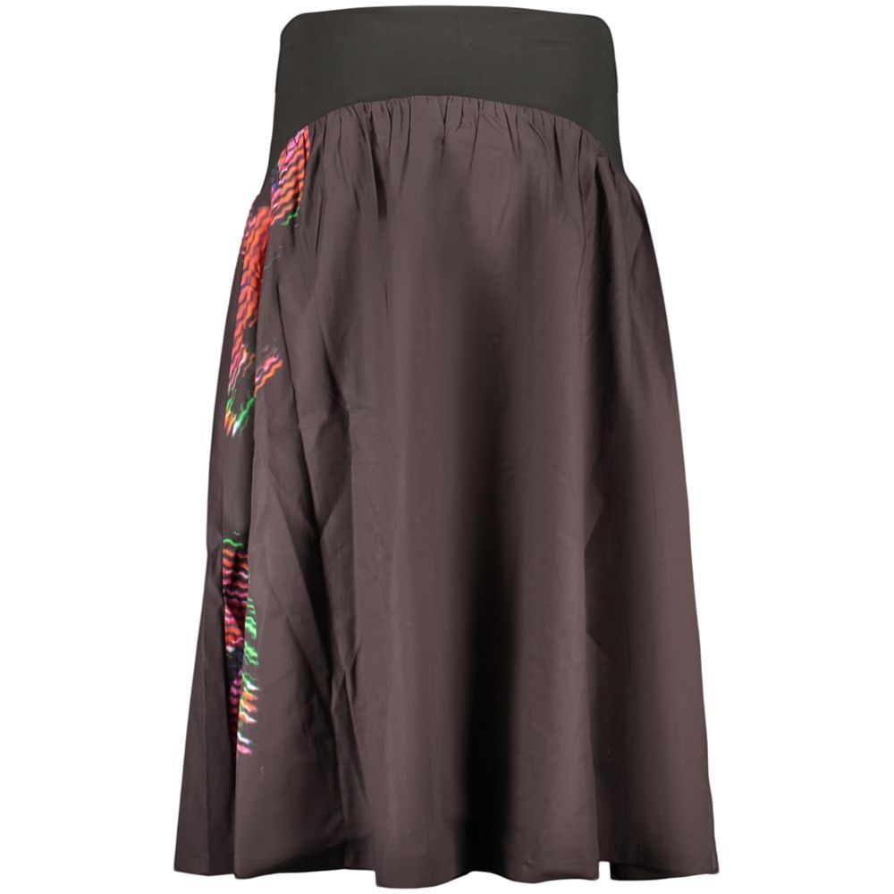 Schwarzer Baumwollrock für Damen