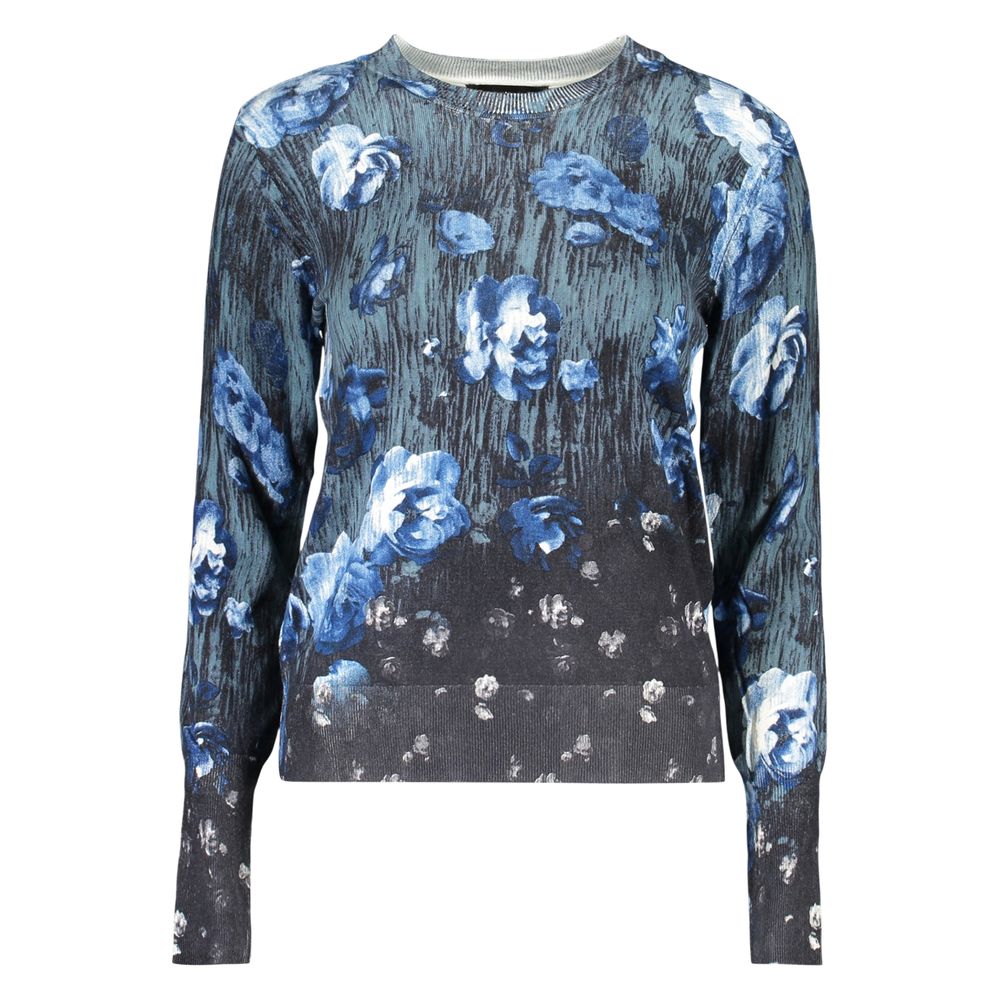 Blauer Damenpullover aus Viskose