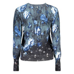 Blauer Damenpullover aus Viskose