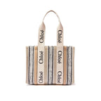 Beige Leinen-Tragetasche