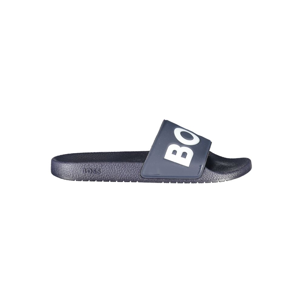 Blaue Herren-Slipper aus Polyurethan