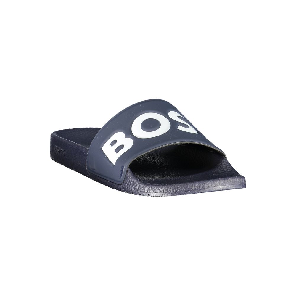 Blaue Herren-Slipper aus Polyurethan