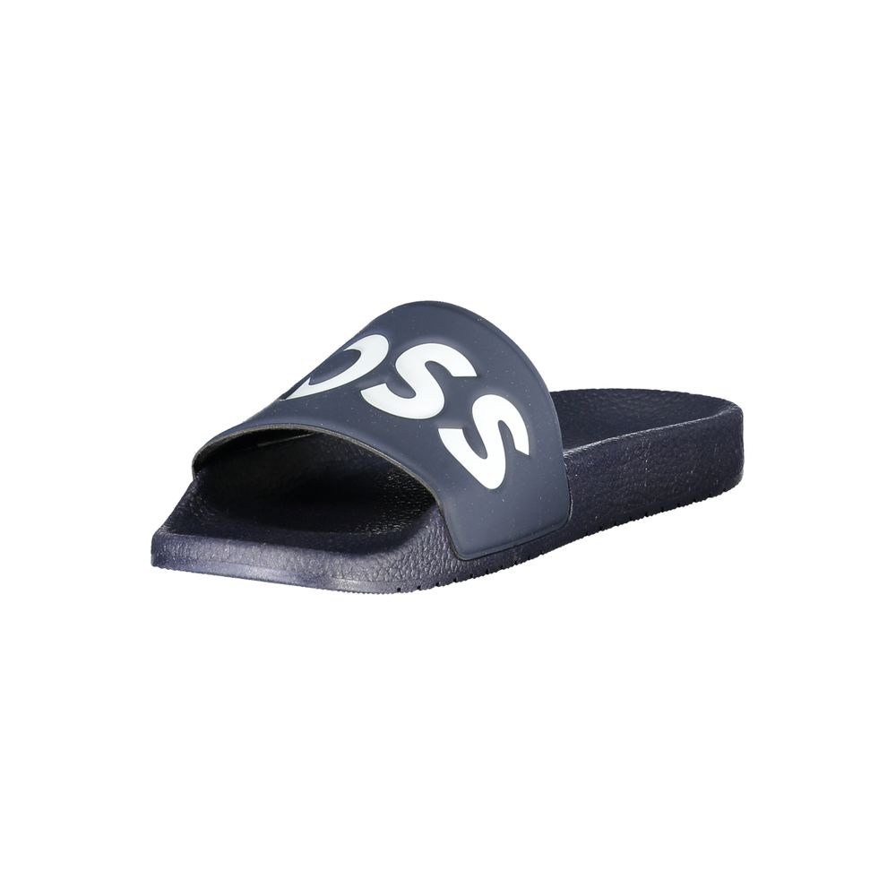 Blaue Herren-Slipper aus Polyurethan