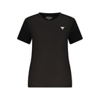 Schwarzes Baumwoll-T-Shirt für Damen