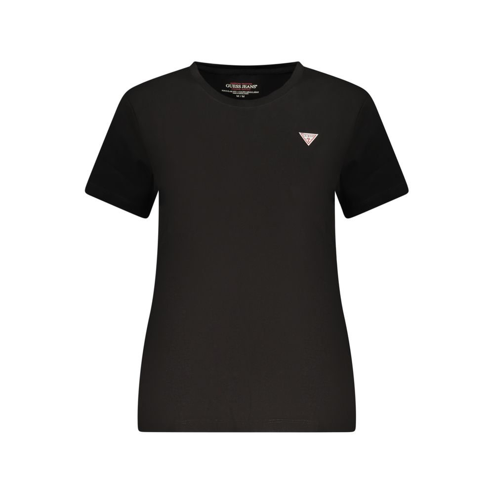 Schwarzes Baumwoll-T-Shirt für Damen
