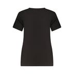 Schwarzes Baumwoll-T-Shirt für Damen