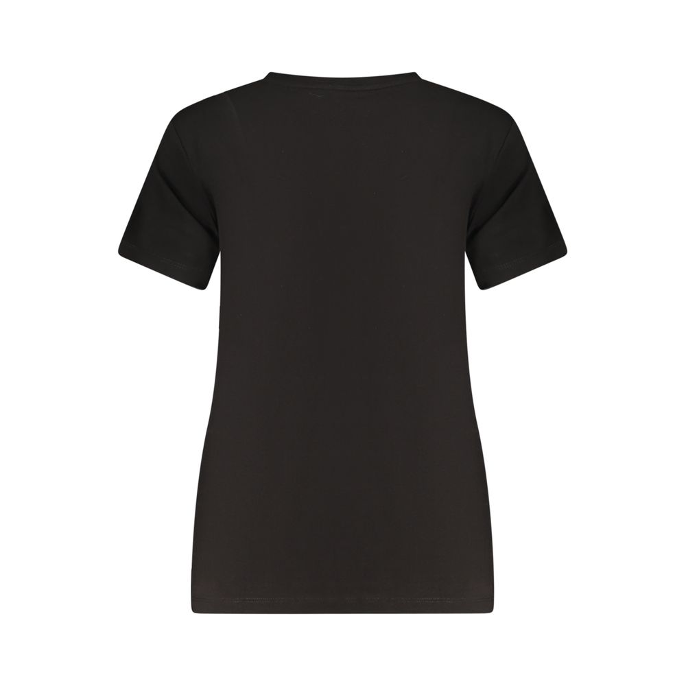 Schwarzes Baumwoll-T-Shirt für Damen