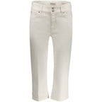 Weiße Baumwoll-Jeans für Damen