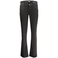 Schwarze Baumwoll-Jeans für Damen