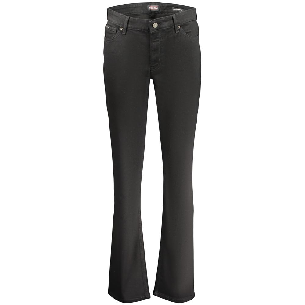 Schwarze Baumwoll-Jeans für Damen