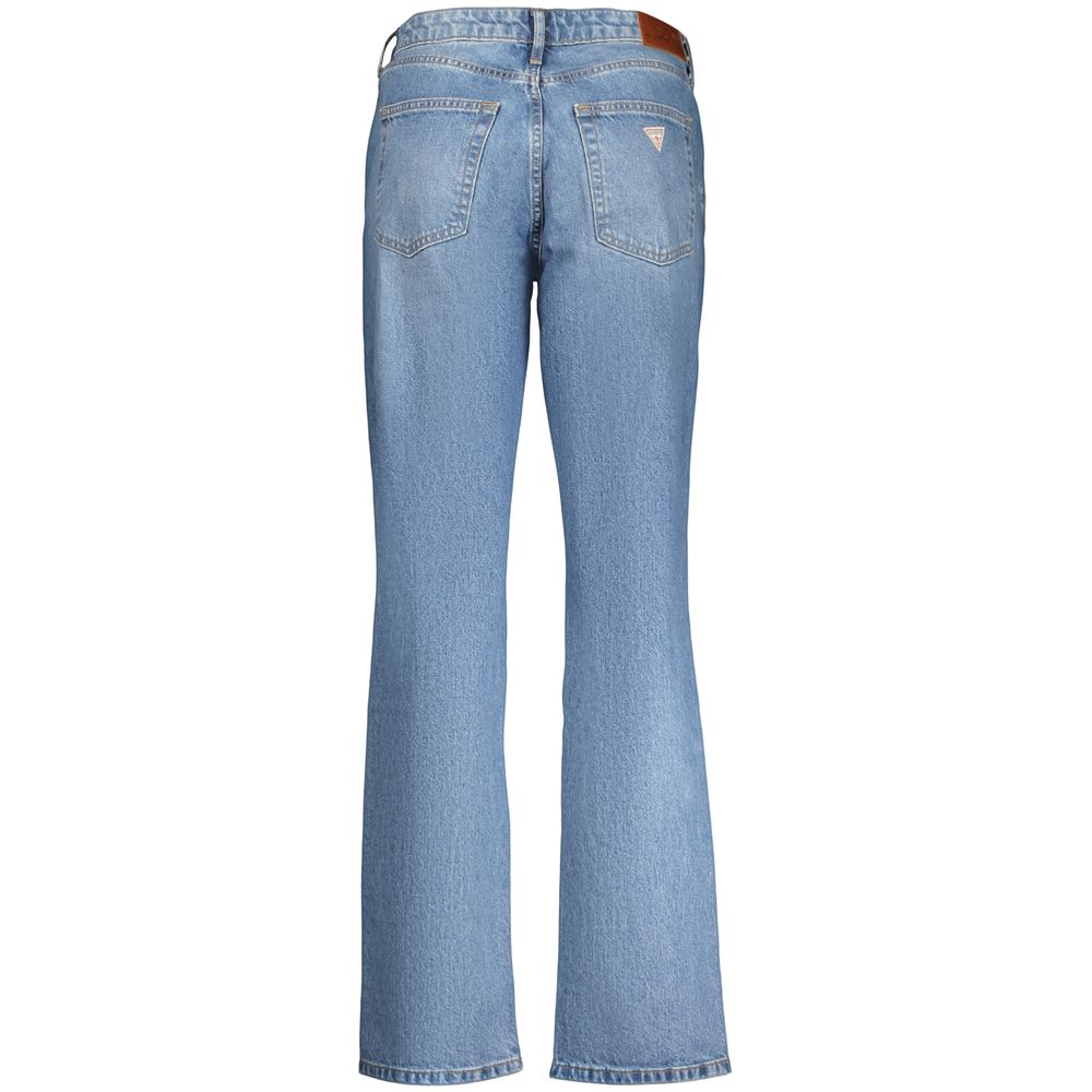 Blaue Baumwolljeans mit geradem Bein