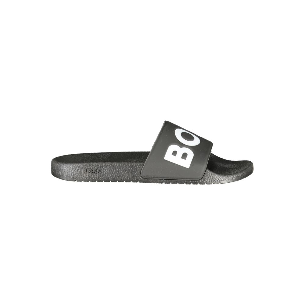 Schwarze Herren-Slipper aus Polyurethan