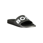 Schwarze Herren-Slipper aus Polyurethan