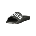 Schwarze Herren-Slipper aus Polyurethan