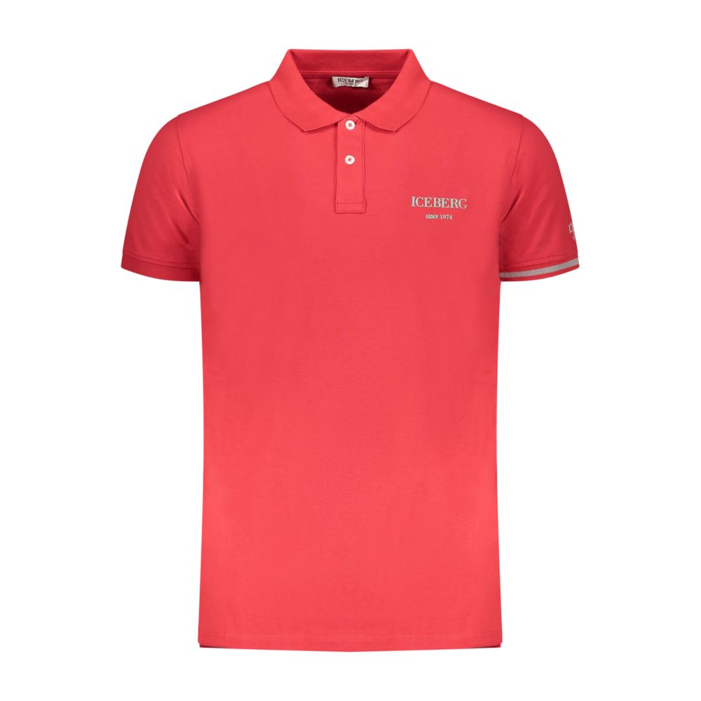 Rotes Baumwoll-Poloshirt für Herren