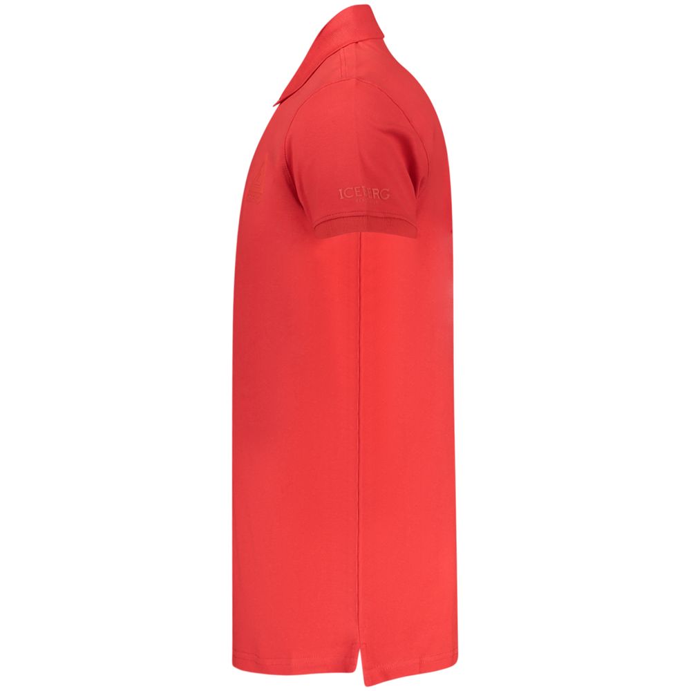 Rotes Baumwoll-Poloshirt für Herren
