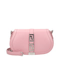 Schultertasche aus pinkfarbenem Leder