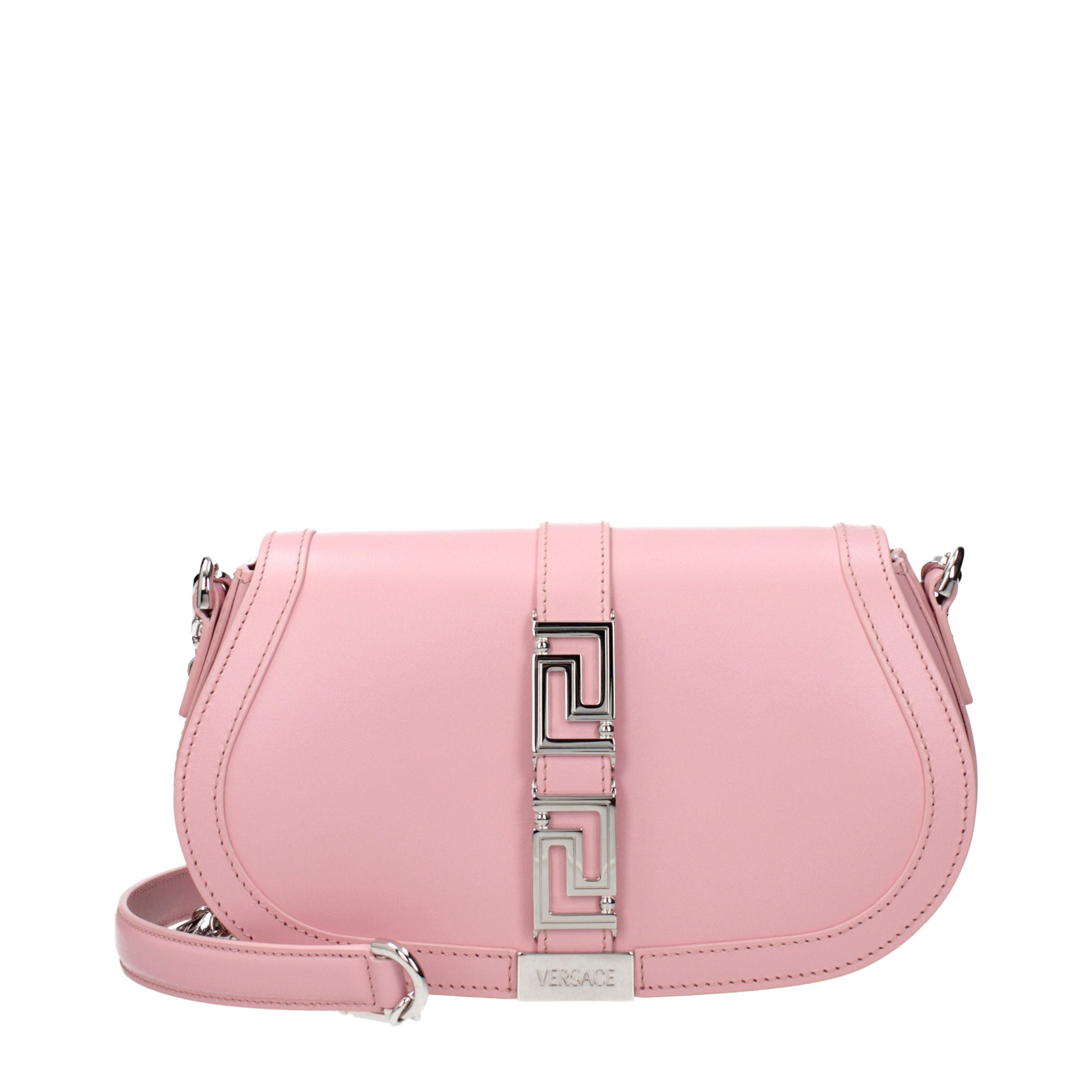 Schultertasche aus pinkfarbenem Leder