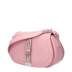 Schultertasche aus pinkfarbenem Leder