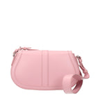 Schultertasche aus pinkfarbenem Leder