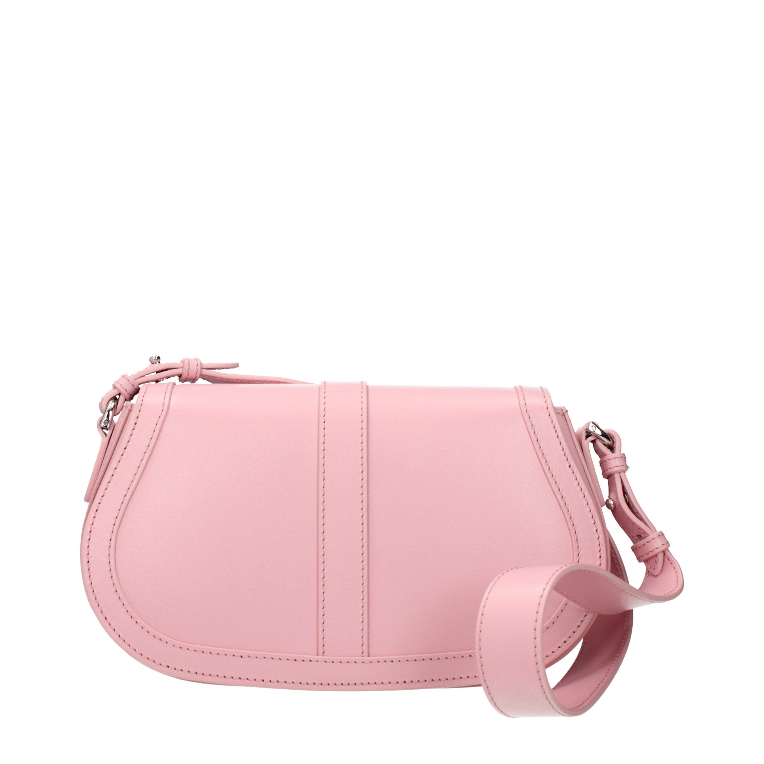 Schultertasche aus pinkfarbenem Leder